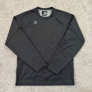 Gilbert Rugby Mens S Training Top Long Sleeve Black Performance Shirt Activewear